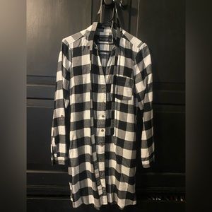 Abercrombie and Fitch black and white plaid dress size small